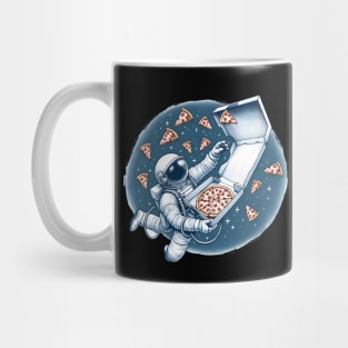 Astronaut in Space with Pizza, Love Eating Mug